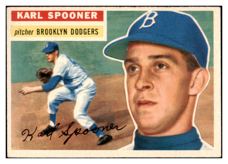 1956 Topps Baseball #083 Karl Spooner Dodgers NR-MT Gray 495565