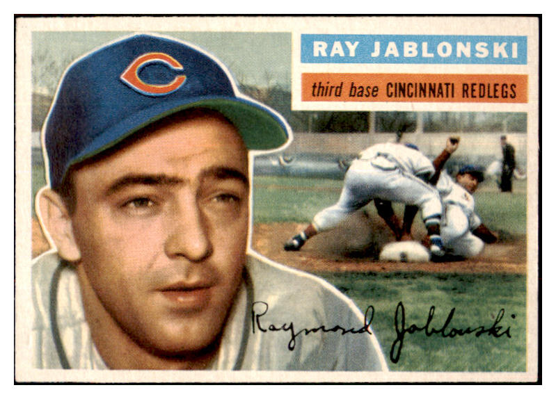 1956 Topps Baseball #086 Ray Jablonski Reds NR-MT White 495568