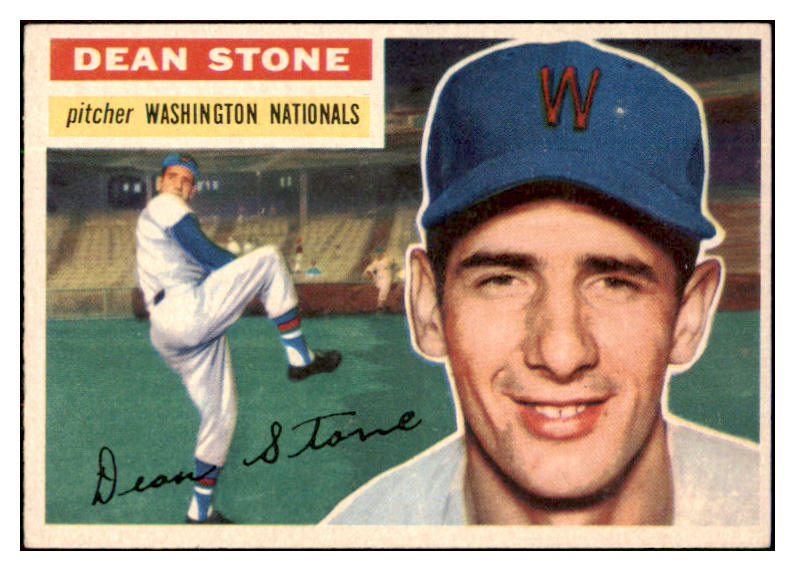 1956 Topps Baseball #087 Dean Stone Senators EX-MT Gray 495571