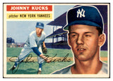 1956 Topps Baseball #088 Johnny Kucks Yankees EX-MT Gray 495575