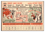 1956 Topps Baseball #092 Red Wilson Tigers NR-MT White 495580