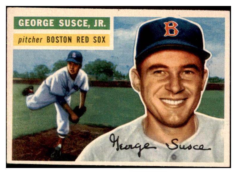 1956 Topps Baseball #093 George Susce Red Sox NR-MT White 495581