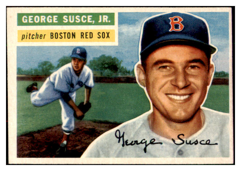 1956 Topps Baseball #093 George Susce Red Sox EX-MT Gray 495583