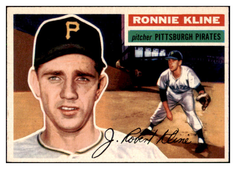 1956 Topps Baseball #094 Ron Kline Pirates EX-MT White 495584