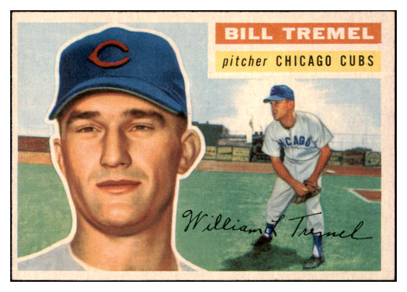 1956 Topps Baseball #096 Bill Tremel Cubs NR-MT Gray 495586