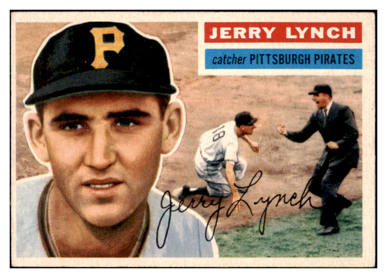 1956 Topps Baseball #097 Jerry Lynch Pirates EX-MT White 495589