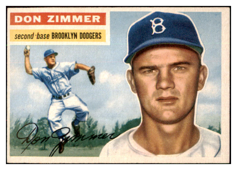 1956 Topps Baseball #099 Don Zimmer Dodgers NR-MT White 495593