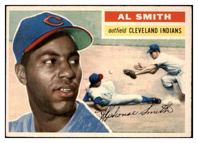 1956 Topps Baseball #105 Al Smith Indians EX-MT Gray 495603