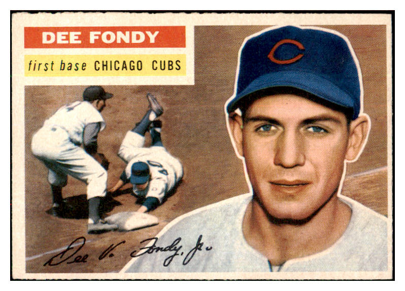 1956 Topps Baseball #112 Dee Fondy Cubs EX-MT Gray 495609