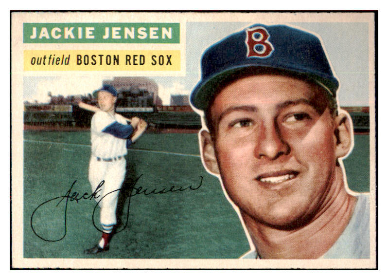1956 Topps Baseball #115 Jackie Jensen Red Sox NR-MT Gray 495612
