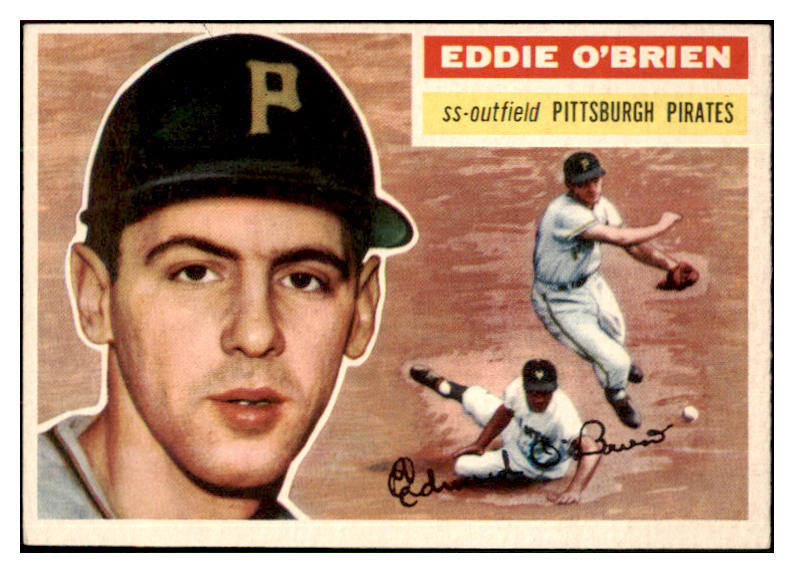 1956 Topps Baseball #116 Eddie O'Brien Pirates NR-MT Gray 495613