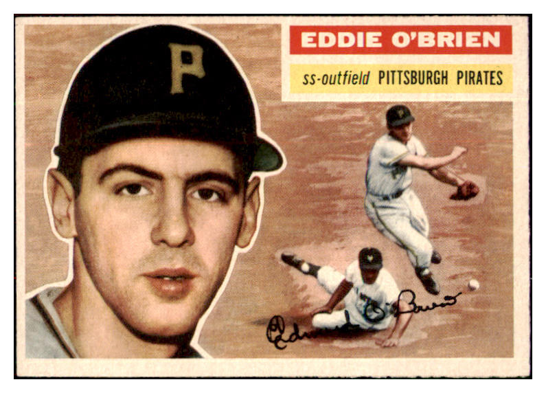 1956 Topps Baseball #116 Eddie O'Brien Pirates NR-MT Gray 495614