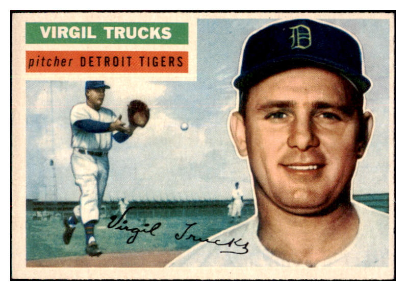 1956 Topps Baseball #117 Virgil Trucks Tigers NR-MT Gray 495616