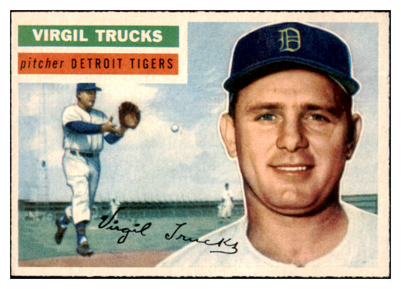 1956 Topps Baseball #117 Virgil Trucks Tigers EX-MT Gray 495617