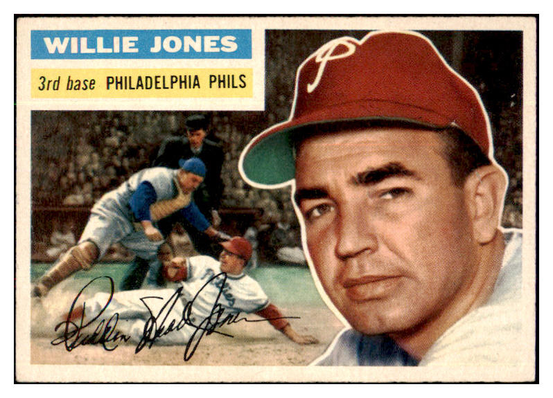 1956 Topps Baseball #127 Willie Jones Phillies NR-MT Gray 495632