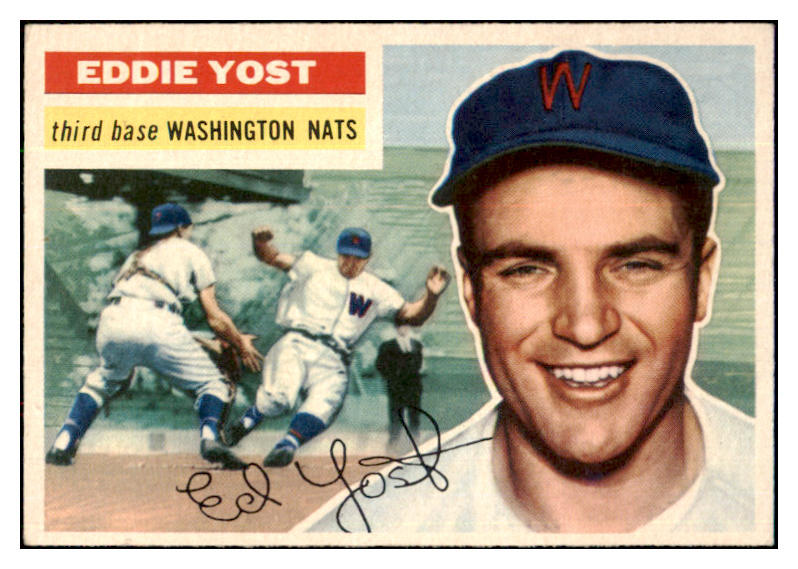 1956 Topps Baseball #128 Eddie Yost Senators NR-MT Gray 495634