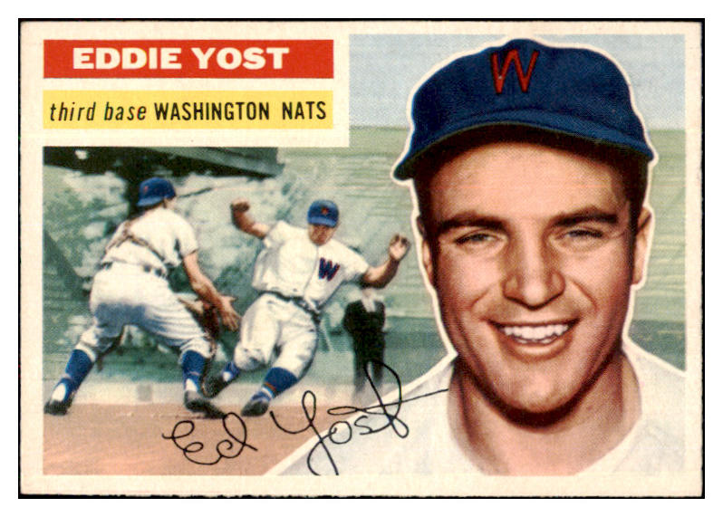 1956 Topps Baseball #128 Eddie Yost Senators NR-MT Gray 495635