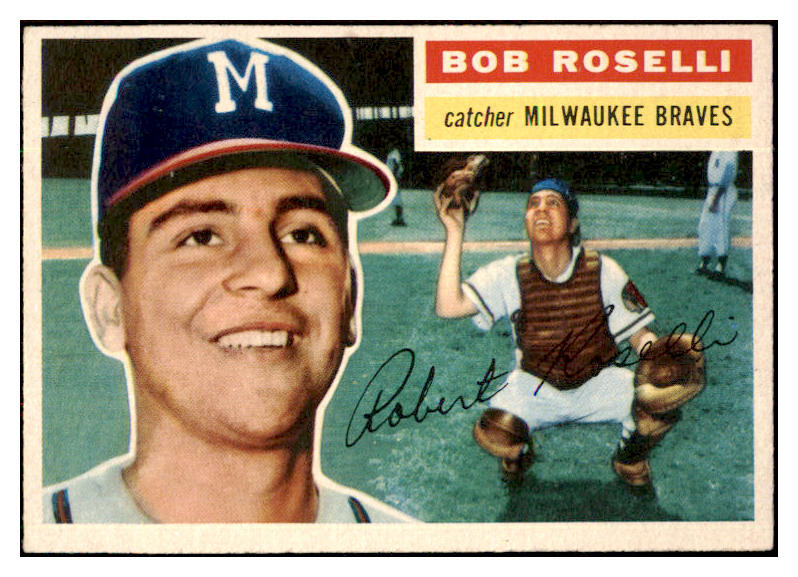 1956 Topps Baseball #131 Bob Roselli Braves NR-MT Gray 495640