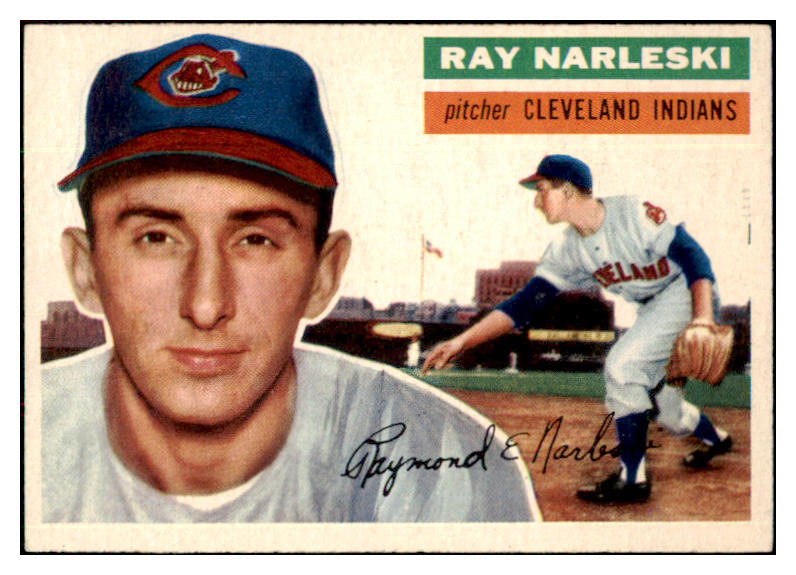 1956 Topps Baseball #133 Ray Narleski Indians EX-MT Gray 495643