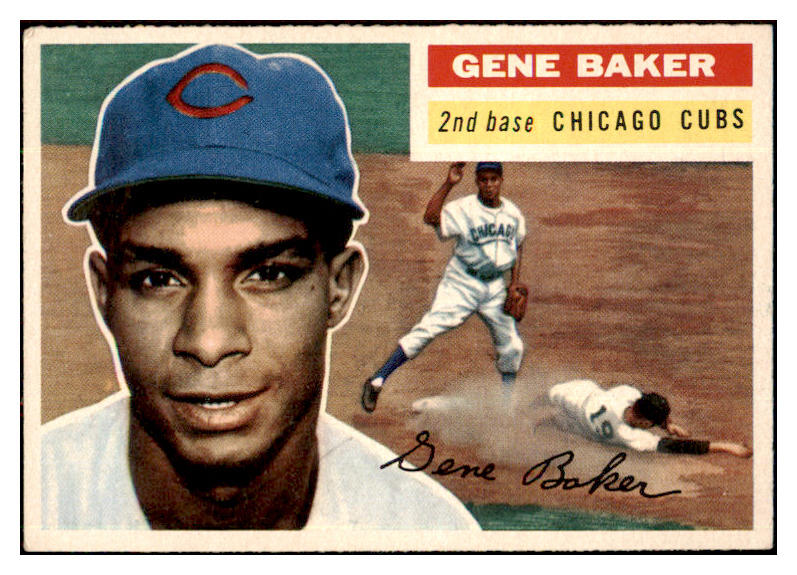1956 Topps Baseball #142 Gene Baker Cubs EX-MT Gray 495652