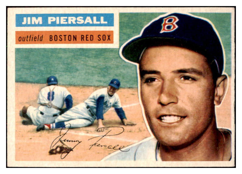 1956 Topps Baseball #143 Jimmy Piersall Red Sox EX-MT Gray 495653