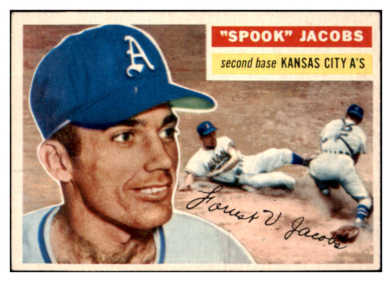 1956 Topps Baseball #151 Spook Jacobs A's NR-MT Gray 495659