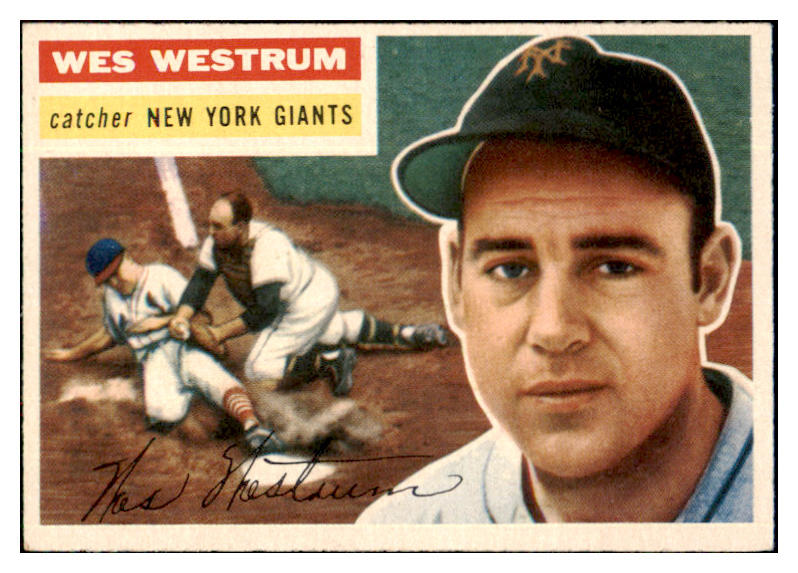 1956 Topps Baseball #156 Wes Westrum Giants NR-MT Gray 495664