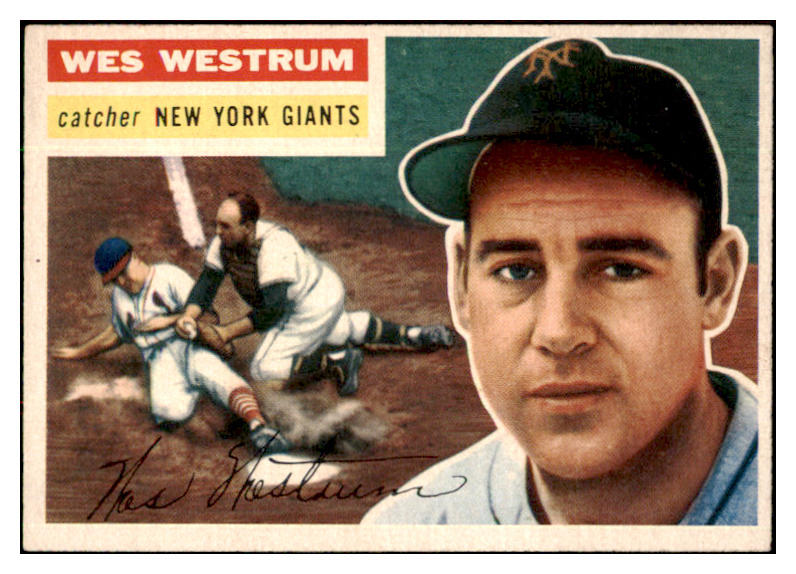 1956 Topps Baseball #156 Wes Westrum Giants NR-MT Gray 495665