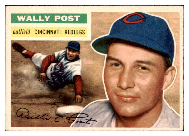 1956 Topps Baseball #158 Wally Post Reds NR-MT Gray 495666
