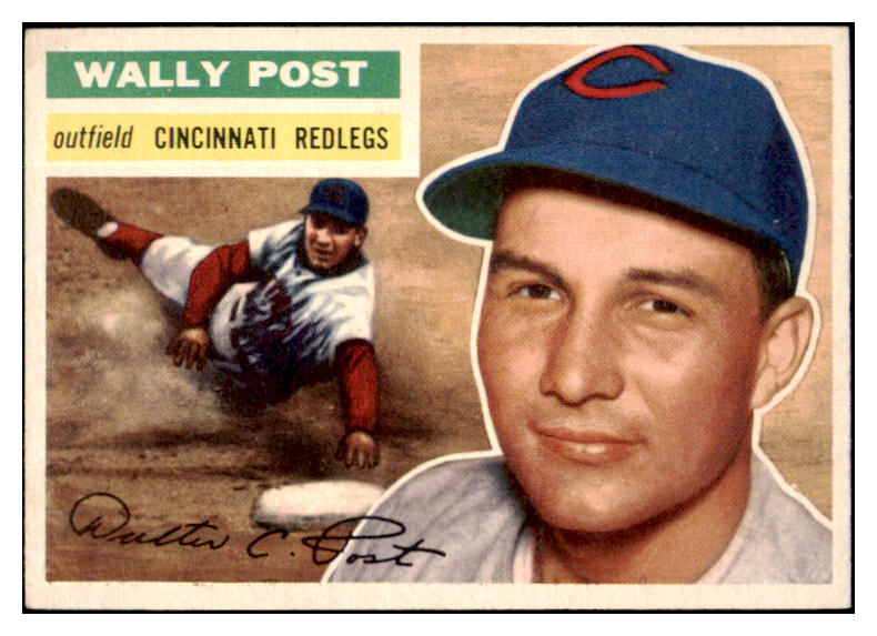 1956 Topps Baseball #158 Wally Post Reds NR-MT Gray 495668