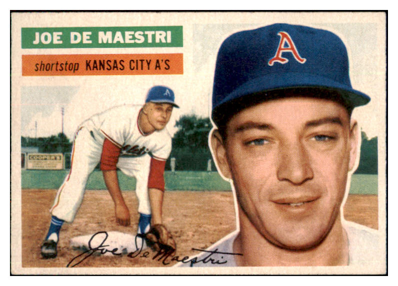 1956 Topps Baseball #161 Joe Demaestri A's NR-MT Gray 495675