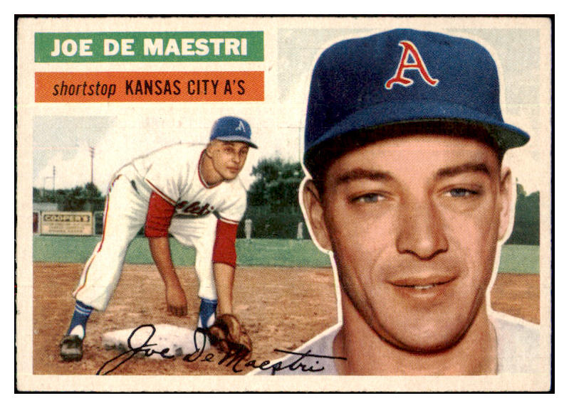 1956 Topps Baseball #161 Joe Demaestri A's NR-MT Gray 495676
