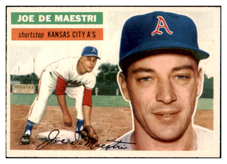 1956 Topps Baseball #161 Joe Demaestri A's NR-MT Gray 495677