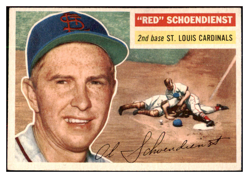 1956 Topps Baseball #165 Red Schoendienst Cardinals EX-MT Gray 495683