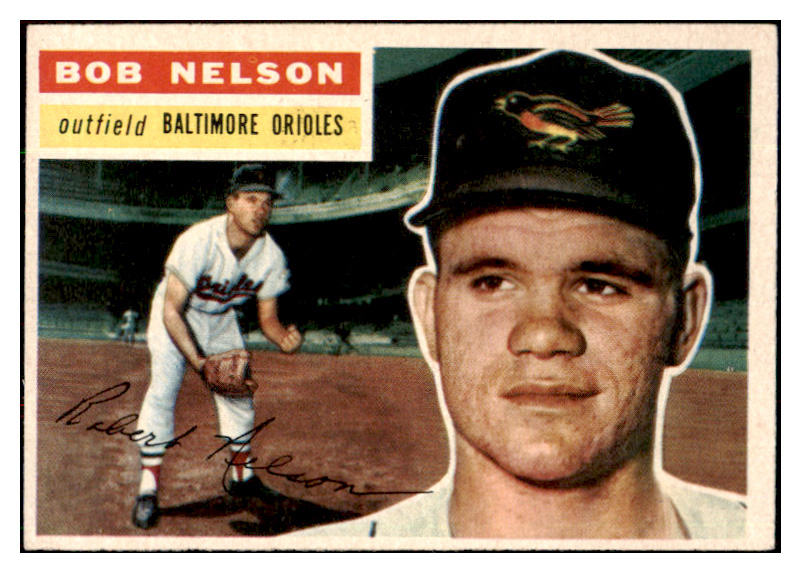 1956 Topps Baseball #169 Bob Nelson Orioles EX-MT Gray 495692