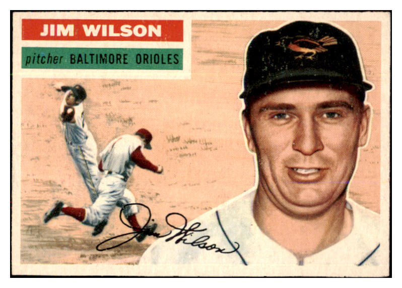 1956 Topps Baseball #171 Jim Wilson Orioles EX-MT Gray 495695