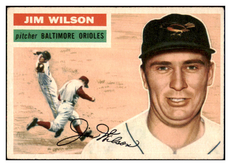 1956 Topps Baseball #171 Jim Wilson Orioles EX-MT Gray 495696