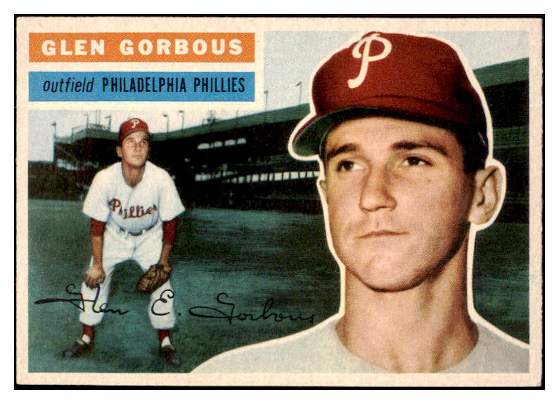 1956 Topps Baseball #174 Glen Gorbous Phillies EX-MT Gray 495702