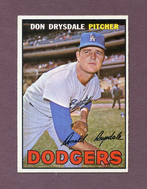 1967 Topps Baseball #055 Don Drysdale Dodgers NR-MT 495772