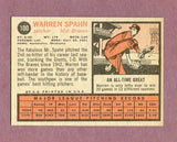 1962 Topps Baseball #100 Warren Spahn Braves NR-MT 495783