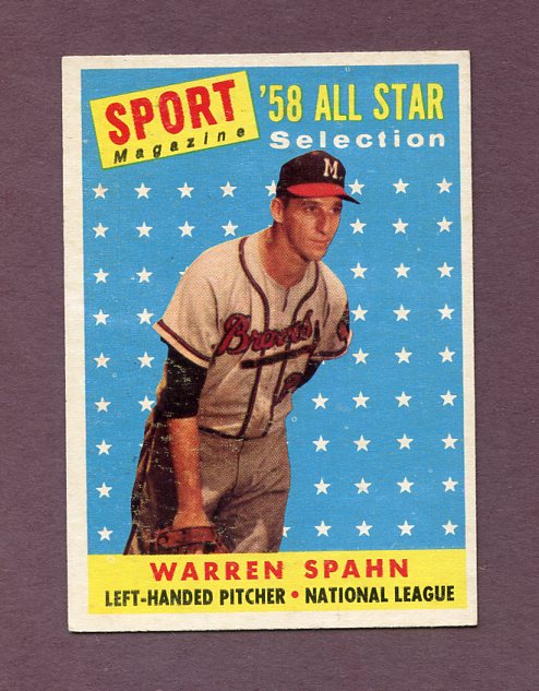 1958 Topps Baseball #494 Warren Spahn A.S. Braves NR-MT 495796
