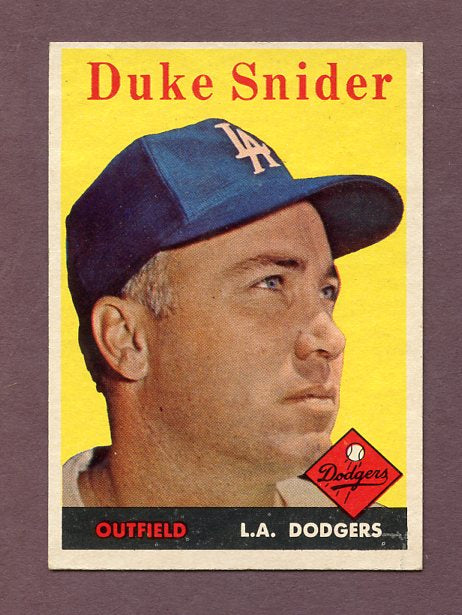 1958 Topps Baseball #088 Duke Snider Dodgers NR-MT 495802