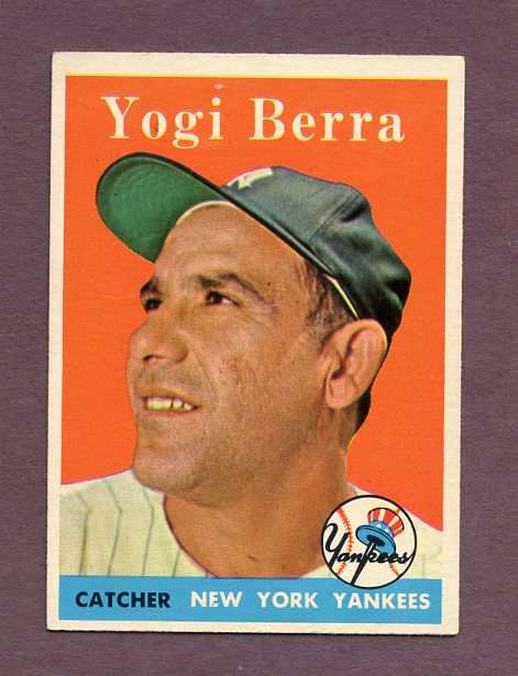 1958 Topps Baseball #370 Yogi Berra Yankees EX-MT 495813