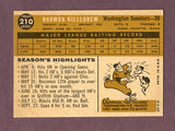 1960 Topps Baseball #210 Harmon Killebrew Senators EX-MT 495830
