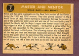 1960 Topps Baseball #007 Willie Mays Bill Rigney EX-MT 495840