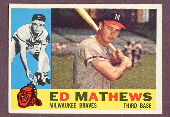 1960 Topps Baseball #420 Eddie Mathews Braves EX-MT 495841