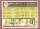 1961 Topps Baseball #002 Roger Maris Yankees EX-MT 495854