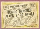 1961 Topps Baseball #405 Lou Gehrig Yankees EX-MT 495855