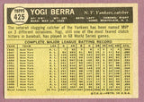 1961 Topps Baseball #425 Yogi Berra Yankees EX-MT 495856