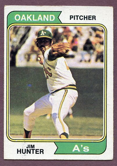 1974 Topps Baseball #007 Catfish Hunter A's EX-MT 495859